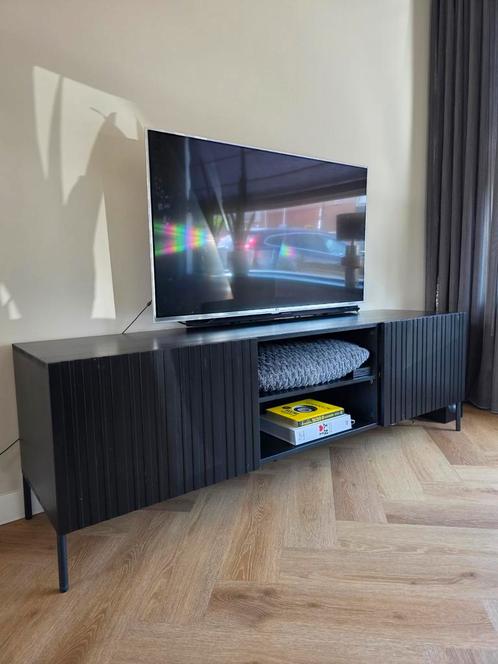Tv kast zwart woood, Huis en Inrichting, Kasten | Televisiemeubels, Zo goed als nieuw, Minder dan 100 cm, 25 tot 50 cm, Grenenhout