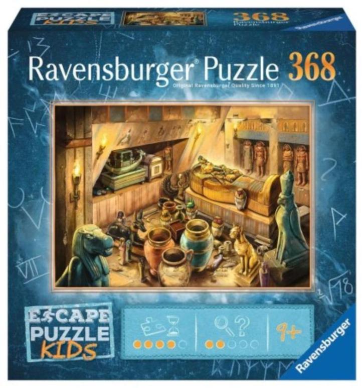 Ravensburger: Escape Puzzel Kids: In het oude Egypte 368 stu, Hobby en Vrije tijd, Denksport en Puzzels, Nieuw, Legpuzzel, Minder dan 500 stukjes