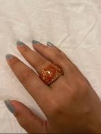 Zsiska kanten terracotta ring maat L nieuw!, Ophalen of Verzenden, Nieuw, Overige materialen, Dame