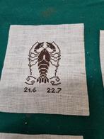 sterrenbeelden geborduurd waterman tweeling kreeft, Ophalen of Verzenden, 'T Olde Gre-j, Info@toldegrej.nl, Endepoelstraat 20f Didam