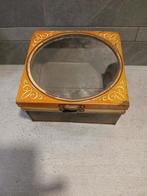 Brocante / vintage vitrine winkel blik., Ophalen of Verzenden