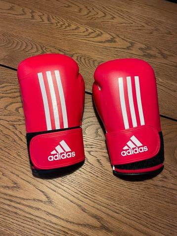 Adidas bokshandschoenen rood/wit