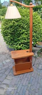 Vintage 60ties Vloerlamp met Tafel/Krantenbak, Ophalen, Gebruikt, 150 tot 200 cm
