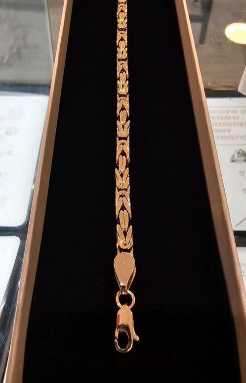 💎💎14karaat armband koningsschakel  10.16 gram💎💎, Sieraden, Tassen en Uiterlijk, Armbanden, Nieuw, Goud, Goud, Ophalen of Verzenden