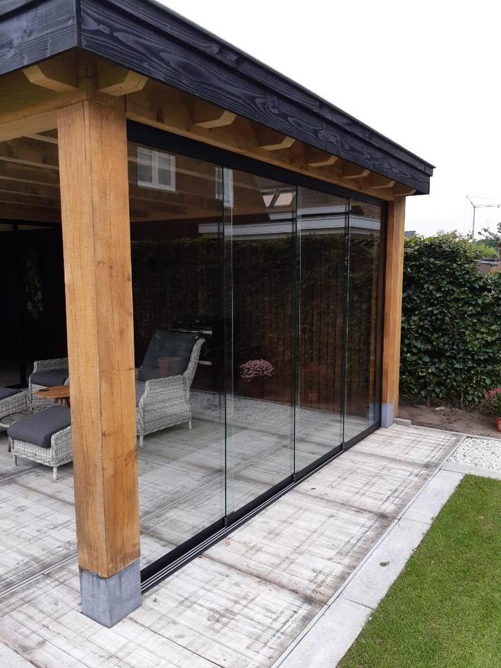 Glas schuifdeuren voor veranda of terrasoverkapping, Doe-het-zelf en Verbouw, Zeil en Folie, Nieuw, Folie, 15 m² of meer, Ophalen of Verzenden