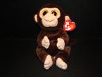 TY AAP UIT THE BEANIE BABY COLLECTION VELOURS DONKEBRUIN MET, Nieuw, Overige typen, Ophalen of Verzenden