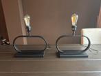 2 light& living lampen zwart rond, Huis en Inrichting, Lampen | Tafellampen, Ophalen, Nieuw, Metaal, Minder dan 50 cm