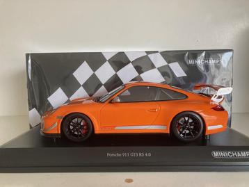Porsche 911 GT3 RS 4.0 oranje 1:18 (nieuw) beschikbaar voor biedingen