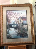 Ingelijste kunstprint – "Brugge Reflections", Antiek en Kunst, Ophalen of Verzenden