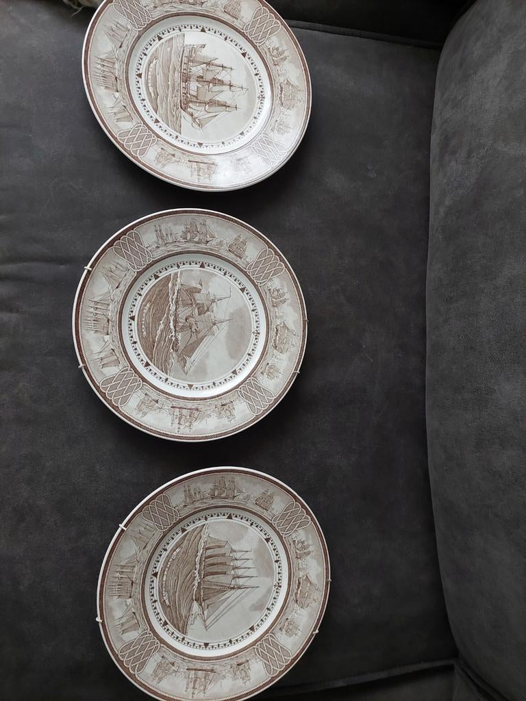 Wedgwood 'The American Sailing Ship' Borden, Antiek en Kunst, Antiek | Wandborden en Tegels, Ophalen