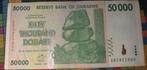 Zimbabwe 50.000 dollar biljet, Ophalen of Verzenden, Zimbabwe, Los biljet