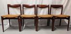 Set van 4 Lübke mid-century design eettafelstoelen, 60s, Ophalen, Hout, Gebruikt, Mid-century modern design