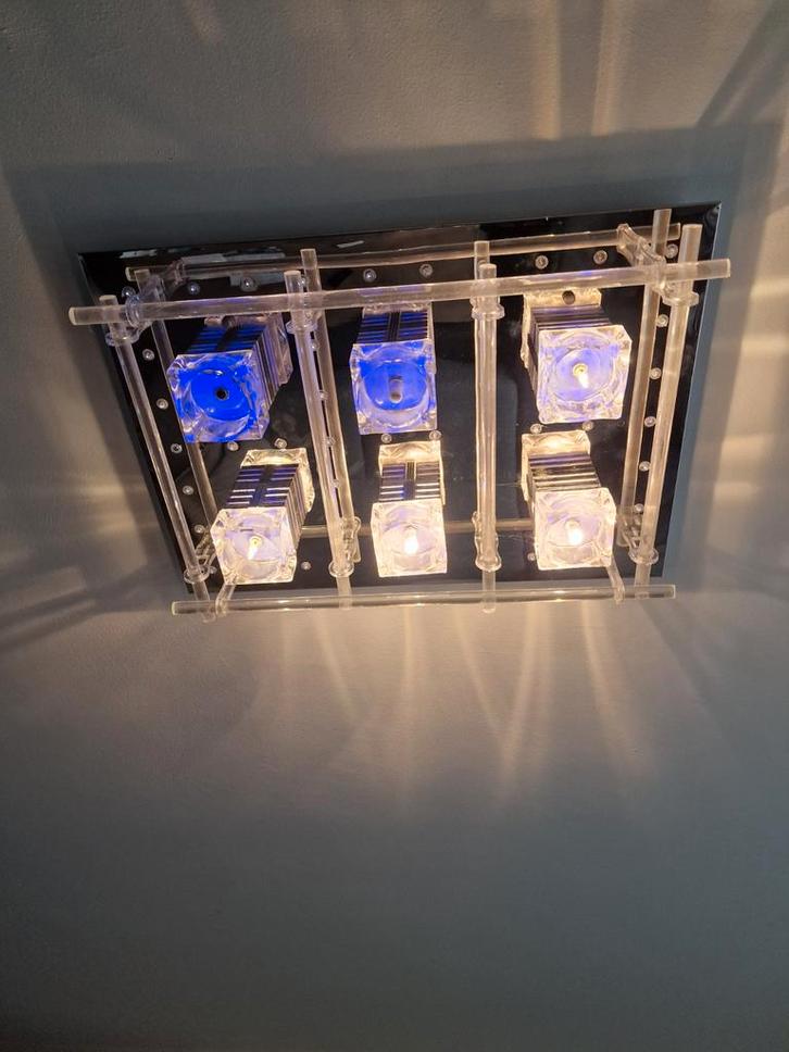 led lampen geslepen kristal glas 60cm,en 43cm, Huis en Inrichting, Lampen | Hanglampen, Nieuw, Minder dan 50 cm, Glas, Ophalen