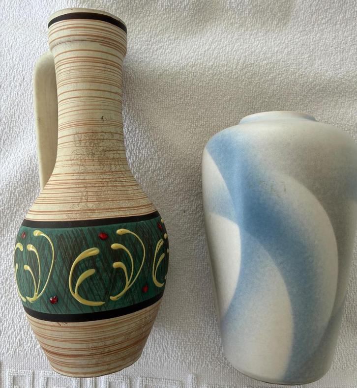 2 West Germany bloem vazen, Antiek en Kunst, Antiek | Vazen, Ophalen of Verzenden