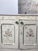 Landelijke Grenen Dressoir 2-deurs, Ophalen, Gebruikt, 50 tot 100 cm, Shabby chic