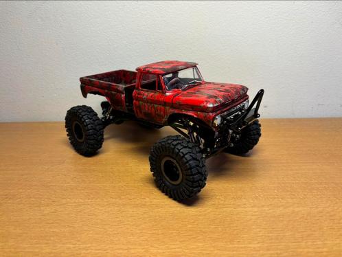 Custom 4x4x4 Axial scx24 met veel upgrades, Hobby en Vrije tijd, Modelbouw | Radiografisch | Auto's, Zo goed als nieuw, Auto offroad