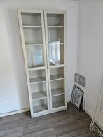 Ikea Billy/Oxberg Kast - Beige - Gebruikt, Huis en Inrichting, Kasten | Boekenkasten, 200 cm of meer, Modern, 25 tot 50 cm, Glas