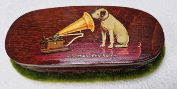 Reclameborstel Grammofoonplaten borstel HIS MASTERS VOICE beschikbaar voor biedingen