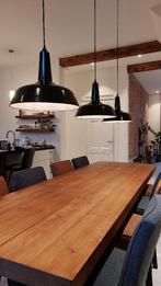 Zwarte hanglamp -  emaille lamp, Ophalen, Landelijk, industrieel, Glas, Nieuw