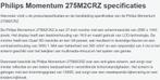 Philips Momentum 275M2CRZ/93 computer monitor 68.6, Ophalen, Philips, Gebruikt, 3 tot 5 ms