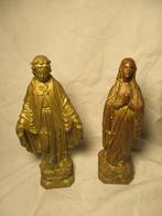 2x koper-brons beeldje Maria religie, Verzenden