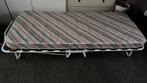 Opklapbed met wieltjes, Ophalen, 90 cm, Eenpersoons, Wit