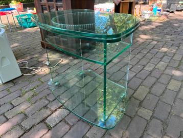 Glazen design TV meubel met draaiplateau beschikbaar voor biedingen