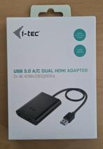 i-tec Adapter USB (3.0 of C) naar 2x HDMI, Ophalen of Verzenden, Zo goed als nieuw