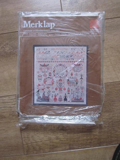 Origineel patroon Merklap Volkskunst in Denemarken Anno 1857, Hobby en Vrije tijd, Borduren en Borduurmachines, Gebruikt, Patroon