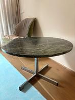 Groene ronde marmeren vintage salontafel, Ophalen, Overige materialen, Gebruikt, 50 tot 100 cm