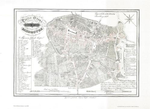 plattegrond Eindhoven 1860, facsimile uit 1990, Boeken, Atlassen en Landkaarten, Gelezen, Landkaart, Nederland, 1800 tot 2000