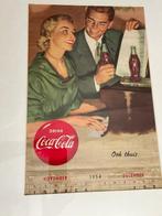 Vintage Coca cola poster kalenderblad, Verzamelen, Merken en Reclamevoorwerpen, Ophalen of Verzenden, Gebruikt, Overige typen