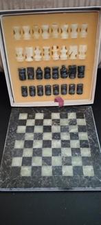 Mooie marmeren schaakbord set, Een of twee spelers, Ophalen of Verzenden, Zo goed als nieuw, Onbekend