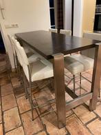 Bert Plantagie bartafel met 6 krukken, Huis en Inrichting, Tafels | Statafels, Ophalen, Gebruikt
