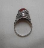 Zilveren aparte antieke ring met carneool maat 16.75 nr.722, Sieraden, Tassen en Uiterlijk, Antieke sieraden, Verzenden, Zilver