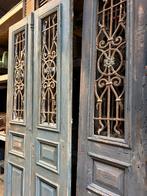 Franse deuren met smeedijzer, 80 tot 100 cm, Metaal, Gebruikt, Ophalen of Verzenden
