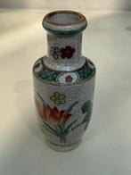 Vintage Chinees Jingdezhen vaasje raku Heilige Lotus 1980s, Antiek en Kunst, Verzenden