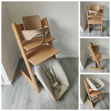 Stokke Tripp Trapp naturel met babyset en newbornset  beschikbaar voor biedingen