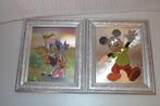Mickey Minnie ridder dufex kaart 3D in lijst vintage '70 80, Ophalen of Verzenden, Mickey Mouse, Zo goed als nieuw, Plaatje of Poster