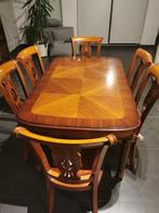 Houten eettafel met 4 stoelen, Huis en Inrichting, Tafels | Eettafels, 100 tot 150 cm, Eikenhout, Nieuw, 50 tot 100 cm