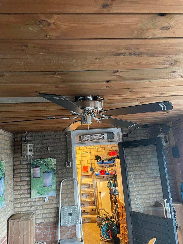Plafondventilator - Westinghouse BD52W5, Huis en Inrichting, Lampen | Hanglampen, Zo goed als nieuw, Minder dan 50 cm, Metaal
