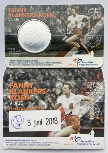 2018 COINCARD 5 EURO FANNY BLANKERS KOEN VIJFJE *EDU* beschikbaar voor biedingen