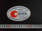 sticker rotterdam EUROTRON dealer saba philips grundig nordm, Verzamelen, Ophalen, Zo goed als nieuw, Bedrijf of Vereniging