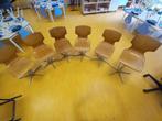 Beukenhouten stoelen met draaipoot, Huis en Inrichting, Stoelen, Ophalen, Metaal, Vijf, Zes of meer stoelen