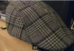 eigenlijk Nieuwe Flat cap heren pet zwart Grijs Ruiten L 59, Verzenden, Nieuw, 58 of 59 cm (L, 7¼ of ⅜ inch), Pet