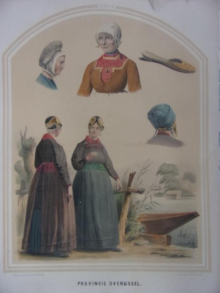 Klederdracht. Bing & Braet XXVI. Provincie Overijssel, Antiek en Kunst, Kunst | Etsen en Gravures, Ophalen of Verzenden