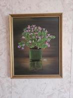 Bloemenschilderij W. Verveer - Gesigneerd, Antiek en Kunst, Ophalen of Verzenden