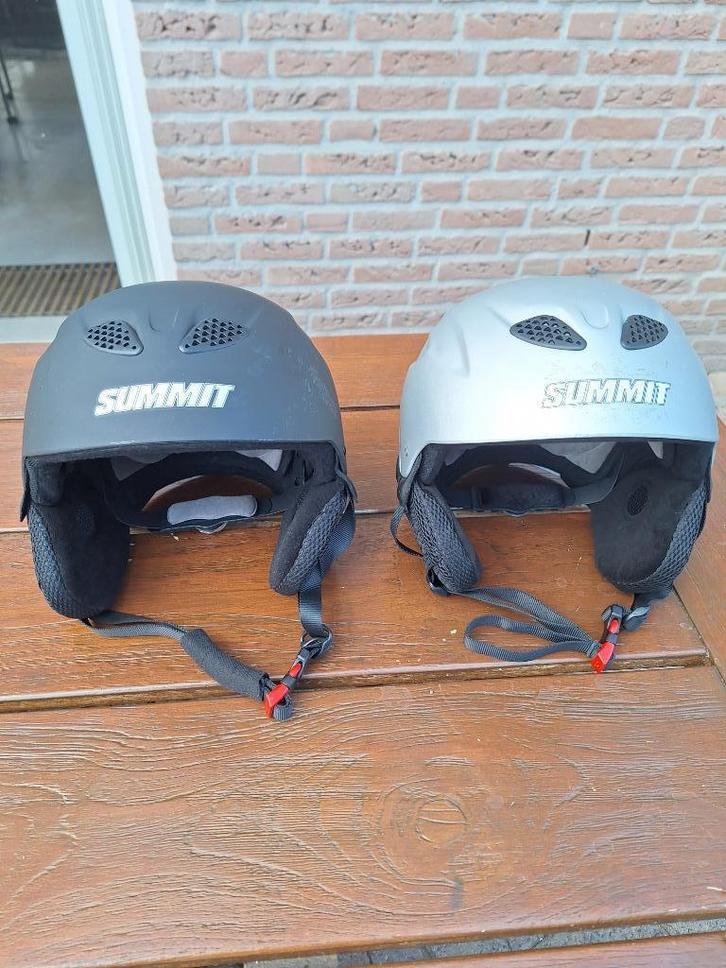 2x Ski/Snowboard Helm Summit voor kids + Bril. Maat M 56-58, Sport en Fitness, Skiën en Langlaufen, Zo goed als nieuw, Overige typen