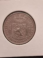 munt Nederland 1 gulden 1907 zilver, 1 gulden, Zilver, Ophalen of Verzenden, Koningin Wilhelmina