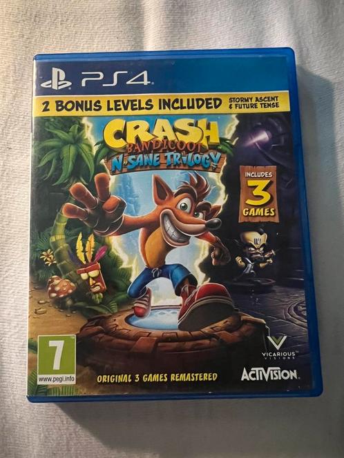 Crash Bandicoot N. Sane Trilogy, PS4, Spelcomputers en Games, Games | Sony PlayStation 4, Zo goed als nieuw, Platform, 1 speler